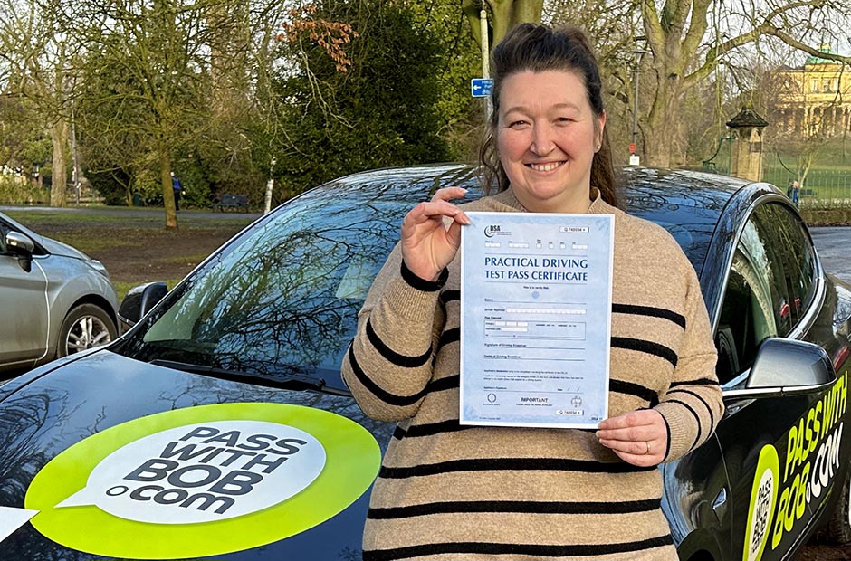 Hayley Costello with her Driving Test Pass Certificate