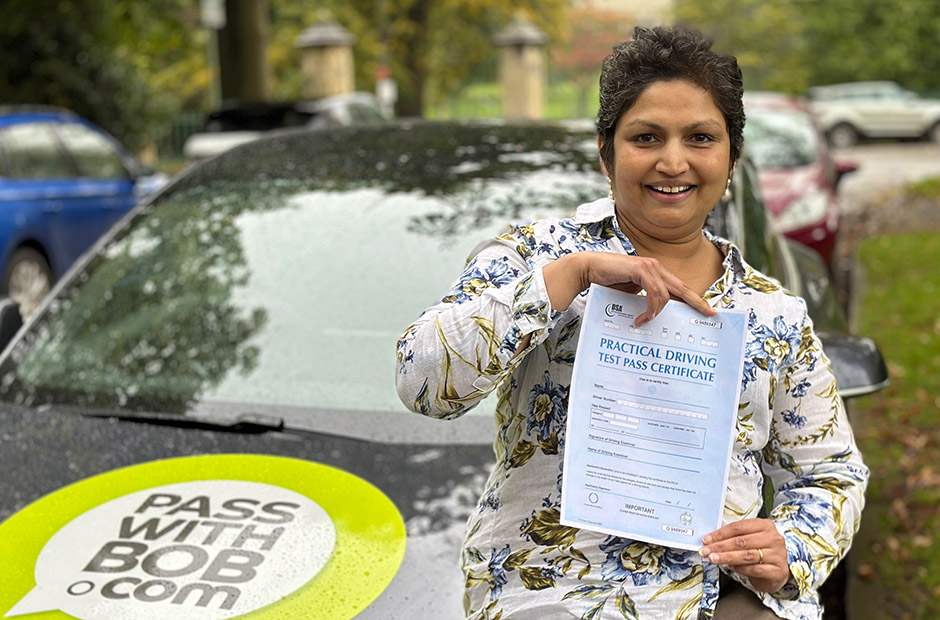 Nera Wijesena with her Driving Test Pass Certificate